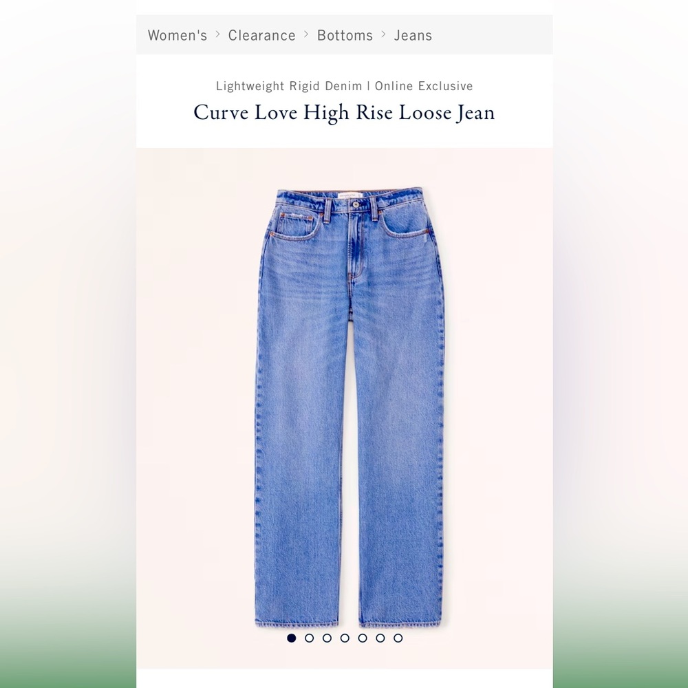 NWT Abercrombie Curve love loose Jean